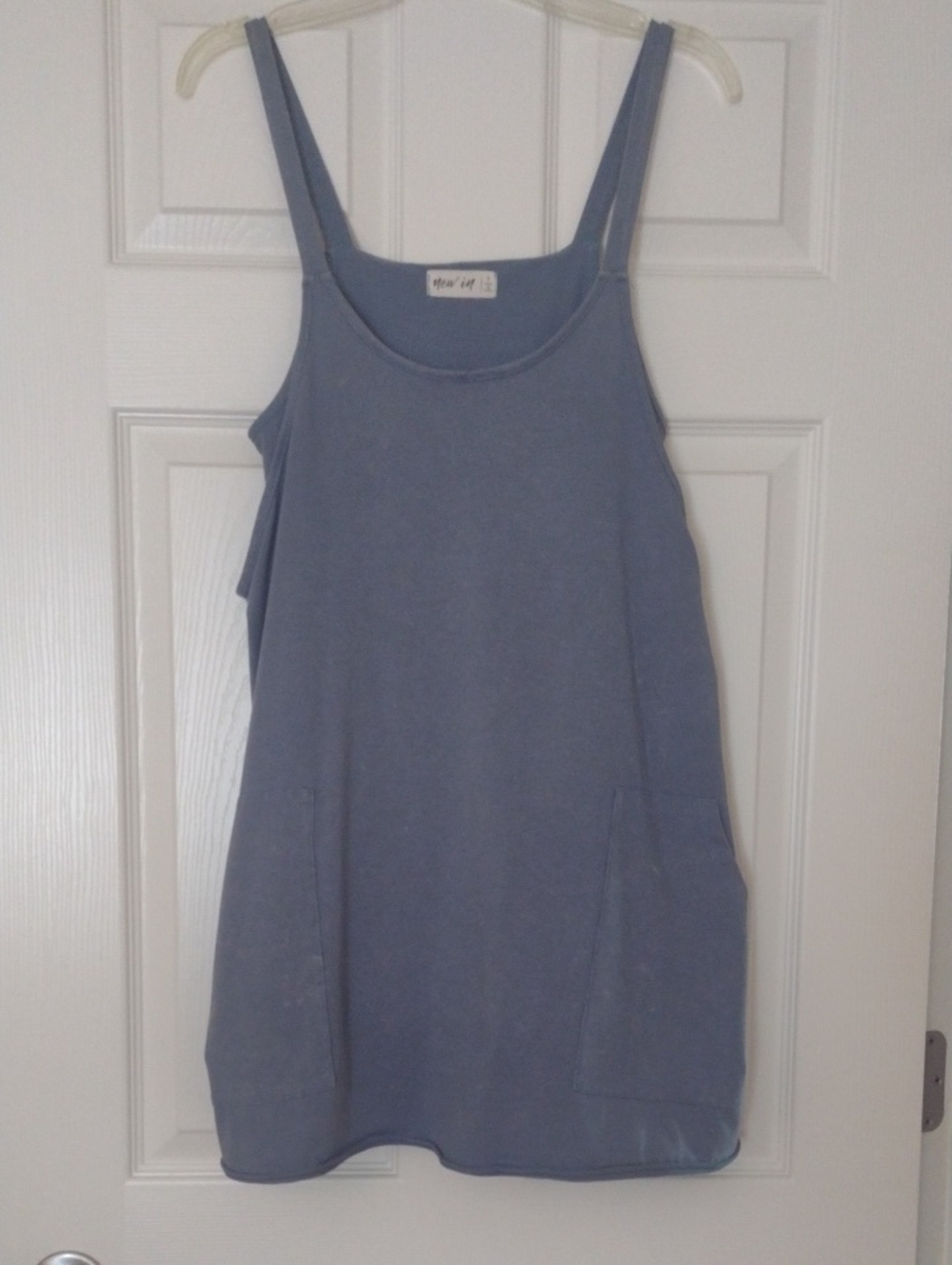 Heathered Blue Scoop Neck Romper